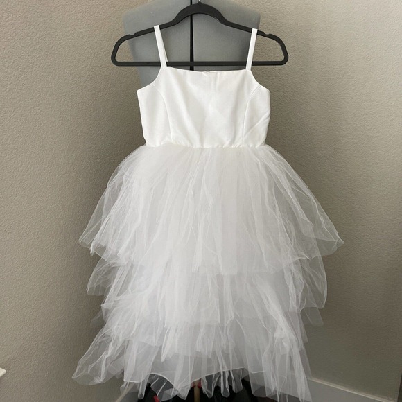 Rosebuds Flower Girl/First Communion Dress Style 5114 White Kid Size 12 MSRP 124